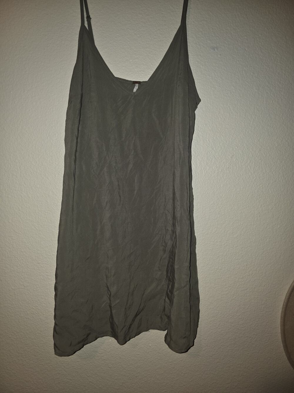 Free People (Intimately Free People) olive/sage green slip dress. XS